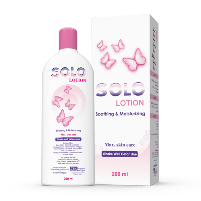 Solo Lotion has a marvelous skin-calming and soothing effect.